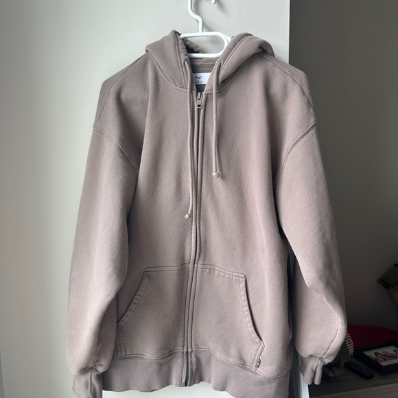 TNA Sweaters - TNA Zip Hoodie Turner Taupe